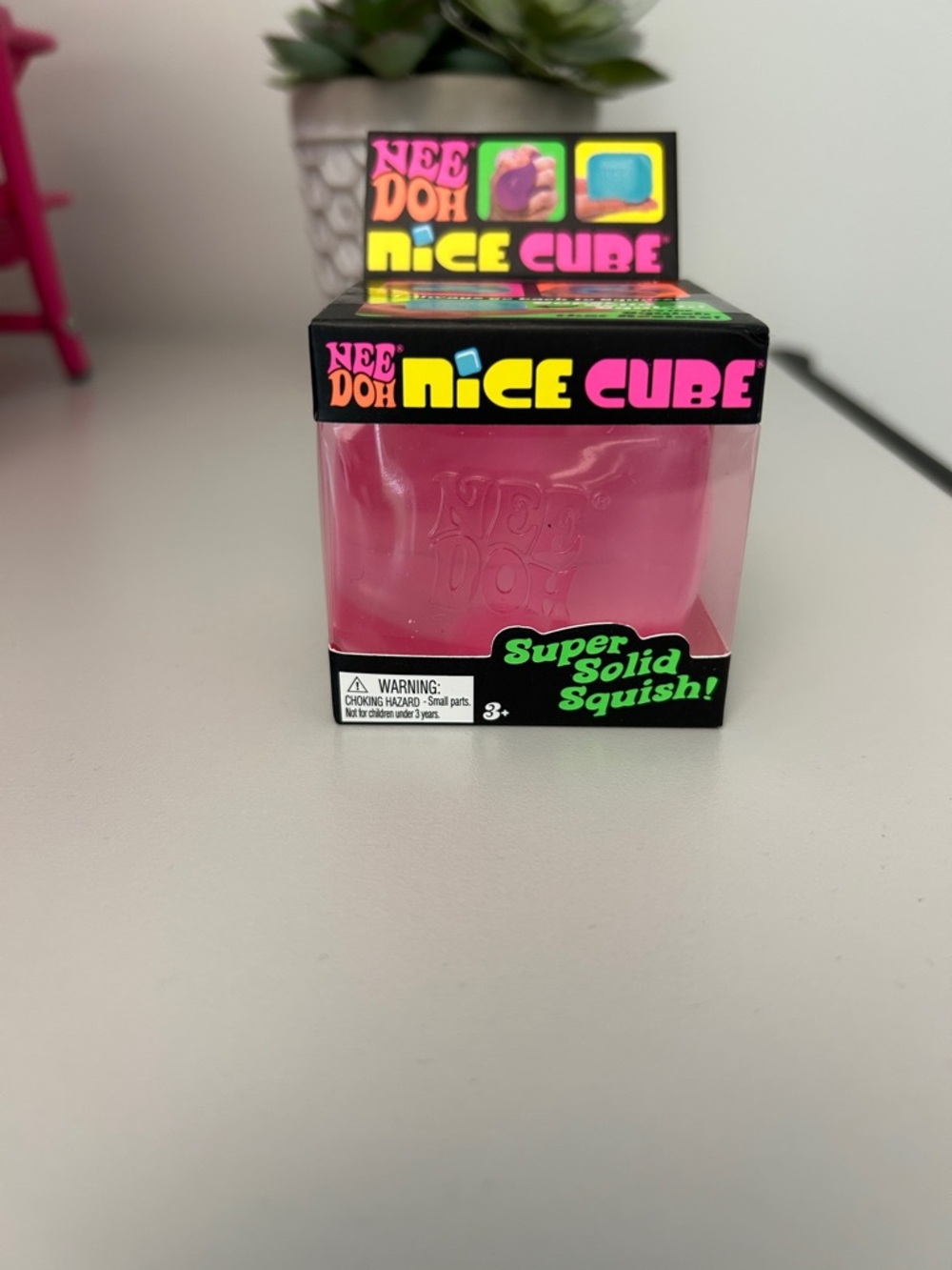 Nice Cube Kids Squishy Toy - Pink